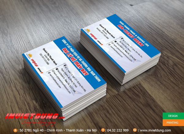 Mẫu card visit bán vé máy bay, Card visit phòng vé máy bay đẹp